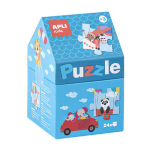 Apli Puzle Casita Infantil de 24 Piezas - Tamaño 42x28mm - Piezas Resistentes y Seguras - Desarrollo de Habilidades y Capacidades - Acabado Brillante - Colorido