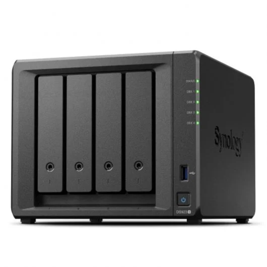 Synology DiskStation DS923+ Servidor de Almacenamiento NAS - Hasta 4 Unidades de Almacenamiento - Interfaz Soportado M.2, SATA III - Compatible con 2.5", 3.5" - 2x RJ-45, 2x USB 2.0