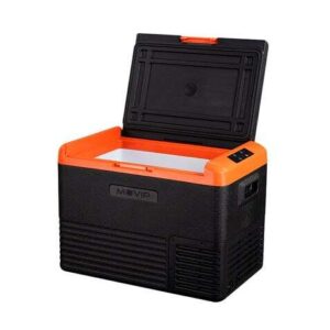 Muvip Nevera Portatil de Compresor 28L - Proteccion Bateria Vehiculo - Temperatura -20º/+20º - Conexion 12/24/220V - Compresor Silencioso - Control Bluetooth - Color Gris