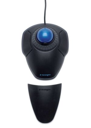 Kensington Trackball Orbit con Anillo de Desplazamiento - Bola de 40mm - Personalizacion de Botones - Precision Optica - Reposamuñecas Extraible - Negro