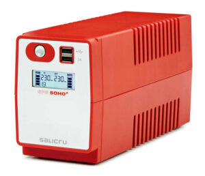 Salicru SPS 500 SOHO+ IEC Sistema de Alimentacion Ininterrumpida - SAI/UPS - 500 VA - Line-interactive - Doble Cargador USB - Tipo de Tomas IEC - Color Rojo