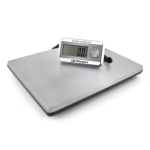 Orbegozo PC 5500 Bascula de Acero Inoxidable - Cordon Extensible - Pantalla Retroiluminada - Capacidad Maxima 200kg - Apagado Automatico - Sensores de Alta Precision