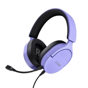 Trust GXT489 Fayzo Auriculares Gaming con Microfono Flexible y Desmontable - Diadema Ajustable - Controles de Facil Acceso - Cable de 1.2m - Color Morado