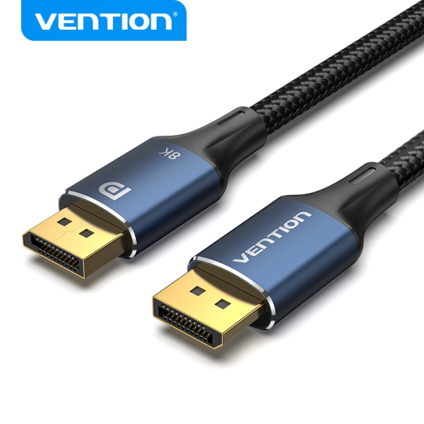 Vention Cable DisplayPort 1.4 8K Trenzado - 1.5 Metros - Resolucion 8K@60Hz - 4K@144Hz - HDR - Compatible FreeSync/G-Sync - Color Azul