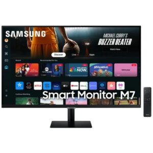Samsung Smart Monitor M7 32" LED 4K UltraHD HDR WiFi, Bluetooth - Respuesta 4ms - Mando a Distancia - Altavoces Incorporados - 16:9 - USB-A y C, HDMI - VESA 100x100mm