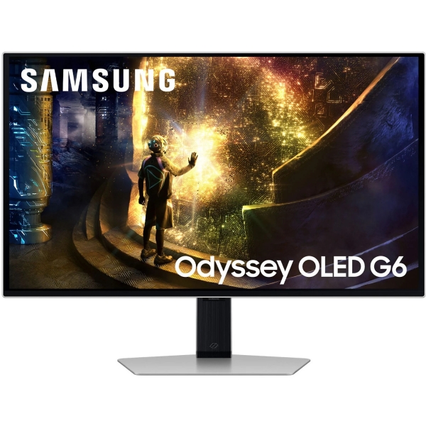 Samsung Odyssey G6 Monitor 27" OLED QHD 240Hz FreeSync y G-SYNC - Respuesta 1ms - Ajustable en Altura e Inclinable - Angulo de Vision 178º - HDMI, DisplayPort - VESA 100x100mm