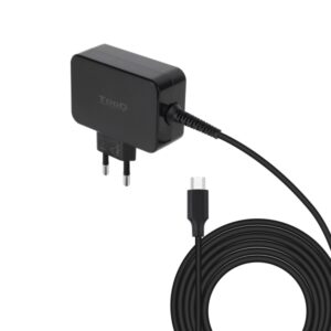 Tooq Cargador de Portatil GaN USB-C/PD 45W - Cable de 1.80m - Color Negro