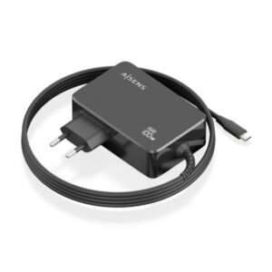 Aisens Cargador de Portatil GaN USB-C/PD 100W PD3.0 - Cable de 1.80m - Color Negro