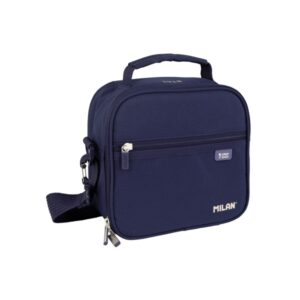 Milan Coleccion 430 Bolsa Isotermica Porta Alimentos 3,5L - Incluye 3 Recipientes para Alimentos - Interior Aislante Termico - Apertura Total - Correa Regulable y Extraible - Color Azul