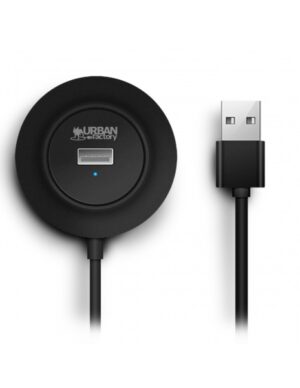 Urban Factory Minee HUB 4 en 1 - USB-A Macho - 4xUSB-A Hembra - Color Negro