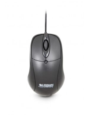 Urban Factory Raton con Cable USB - 800dpi - Uso Ambidiestro - Color Negro
