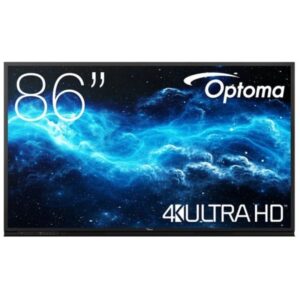 Optoma Creative Touch Serie 3 Pantalla Interactiva Tactil 86" UltraHD 4K - Tiempo de Respuesta 6ms - 20 Puntos Tactiles Simultaneos - HDMI, VGA, DisplayPort, USB-A, C, RJ-45 - Android 11
