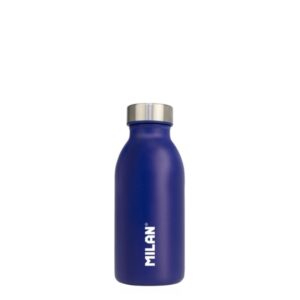 Milan Serie Acid Botella Isotermica 0.35L - Doble Pared de Acero Inoxidable - Liquidos Calientes hasta 12h, Frios hasta 24h - Color Azul
