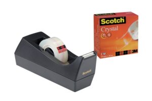 Scotch Crystal Cinta Adhesiva - 19mm x 10m - Color Negro