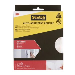 Scotch Cierres Adhesivos Reposicionables - 19mm x 4.5m - Uso en Interior - Color Blanco
