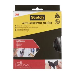 Scotch Cierres Adhesivos Reposicionables - 19mm x 4.5m - Uso en Interior - Color Negro