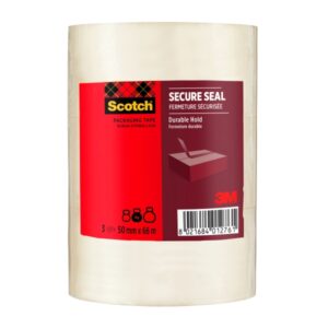 Scotch Pack de 3 Precintos de Embalaje - 50mm x 66m - Sellado Seguro - Color Transparente