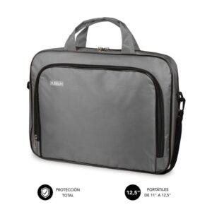 Subblim Estuche Oxford Portátil 11" a 12.5" - Protección reforzada - Correas Ajustables - Bolsillo Exterior - Color Gris