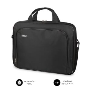 Subblim Estuche Oxford Portátil 13.3" a 14" - Protección reforzada - Correas Ajustables - Bolsillo Exterior - Color Negro