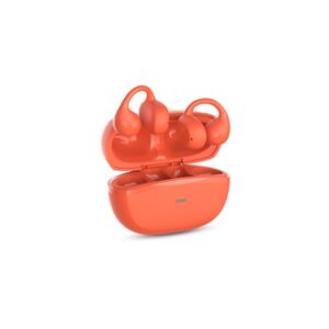 SPC Boost Clip Auriculares Inalambricos True Wireless - Diseño Open Ear - Cancelacion de Ruido - Control Tactil - Google Fast Pair - Color Rojo