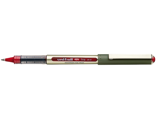 Uni-ball Eye Fine UB-157E Boligrafo de Tinta Liquida - Punta de Bola 0.7mm - Tinta Resistente al Agua y Luz - Sistema de Control de Tinta - Color Rojo