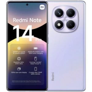 Xiaomi Redmi Note 14 PRO Smartphone Pantalla AMOLED 6.67" - 8GB - 256GB - Camara Principal 200MP - Bateria 5500mAh - HyperCharge 45W - Color Morado