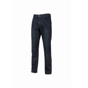 Upower Romeo Vaqueros de Trabajo - Talla 28 - Tejido Elastico, Multibolsillos, Ajuste Slim Fit, Proteccion DPI1 - Color Azul Marino