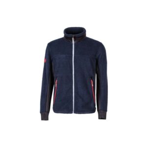 Upower Bark Chaqueta de Felpa Osito - Talla 2XL - Cremallera Full-Zip, Aislamiento Termico, Insertos Elastizados, Multiples Bolsillos, Cordon Anti-Enredo, Proteccion DPI1 - Color Azul Marino