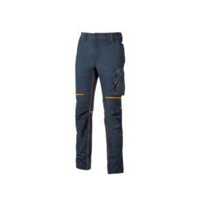 Upower World Pantalon de Tejido U-4 - Talla 2XL - Resistente y Transpirable, Secado Rapido, Multiples Bolsillos Funcionales, Ajuste Retractil, Costuras Triples, Proteccion DPI1 - Color Azul Marino