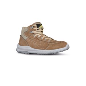 Upower Rebel S ESD Calzado de Seguridad Confortables - Talla 35 - Piel Nubuck Hidrofuga, Puntera Airtoe Composite, Suela Antideslizante, Proteccion Frio - Color Beige