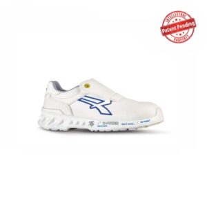Upower Alan O ESD Calzado de Seguridad Ultraligeros - Talla 35 - Empeine Hidrorrepelente, Suela Antideslizante, Puntera AirToe Aluminium, Plantilla Antibacteriana, Proteccion S2 FO SR - Color Blanco