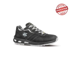 Upower Club S ESD Calzado de Seguridad Bajos - Talla 35 - Cuero Nubuck Resistente, Puntera de Aluminio, Proteccion Hidrofuga, Antiarrugas, Antideslizante, Suela de Poliuretano, Clase S3S CI FO SR - Color Gris Oscuro