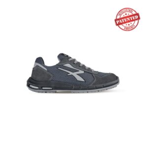 Upower Draco Plus S ESD Calzado de Seguridad Bajos - Talla 35 - Comodidad y Ligereza, Parte Superior de Nailon Ultraflexible y Gamuza Suave, Puntera de Aluminio, Antideslizantes, Proteccion S1PS FO SR - Color Gris