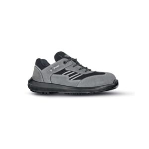Upower California S Calzado de Seguridad Bajos - Talla 35 - Empeine en Gamuza, Textil Ultraligero, Puntal AirToe Composite, Antiperforacion, Suela Antideslizante, Proteccion S1PS FO SR - Color Gris