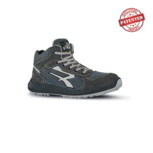 Upower Dexter S ESD Calzado de Seguridad Ligeros - Talla 35 - Parte Superior de Nailon Ultraflexible, Puntera de Aluminio, Antiarrugas, Antideslizante, Suela PU/PU High Rebound, Proteccion S1PS FO SR - Color Gris