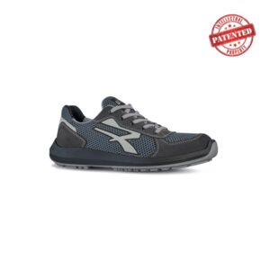 Upower Draco S ESD Calzado de Seguridad Bajos - Talla 35 - Comodidad y Ligereza, Parte Superior de Nailon y Gamuza, Puntera de Aluminio, Suela Antideslizante, Proteccion S1PS FO SR - Color Gris