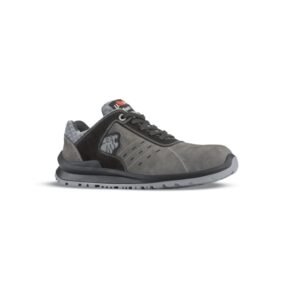Upower Carlos S Calzado de Seguridad Bajos - Talla 38 - Empeine de Gamuza con Ventilacion, Puntal de Aluminio, Anti-Pinchazos, Antideslizante, Suela PU/PUTR, Proteccion S1PS FO SR - Color Gris