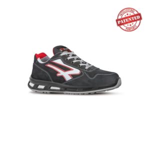 Upower Dharma S ESD Calzado de Seguridad Bajos - Talla 35 - Cuero Nubuck Resistente, Puntera de Aluminio, Hidrofugos, Antiarrugas, Suela Antideslizante, Proteccion S3S CI FO SR - Color Gris Oscuro