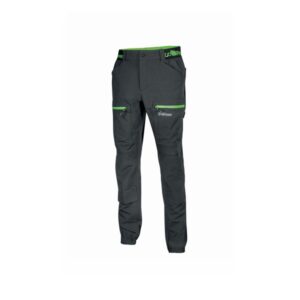 Upower Harmony Pantalones de Trabajo de Verano - Talla 2XL - Impermeables, Secado Rapido, Transpirables, Multiples Bolsillos, Detalles Reflectantes - Color Gris Asfalto Verdoso