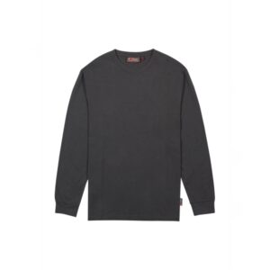 Upower Renga Camiseta de Manga Larga - Talla 2XL - Algodon Jersey Suave, Diseño Elegante con Canale, Refuerzos en Hombros y Cuello, Proteccion DPI1 - Color Gris Meteorito