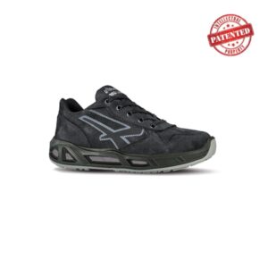Upower Carbon Carpet S ESD Calzado de Seguridad Bajos - Talla 38 - Cuero Nubuck, Puntera de Aluminio, Hidrofugos, Antiarrugas, Antideslizantes, Proteccion S3S CI FO SR - Color Gris Oscuro