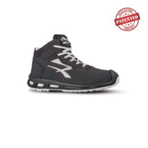 Upower Stego S ESD Calzado de Seguridad - Talla 35 - Puntera AirToe Aluminium, Antipinchazos, Parte Superior Repelente al Agua, Suela Infinergy, Proteccion S3S CI FO SR - Color Gris Oscuro