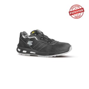 Upower Face S ESD Calzado de Seguridad Bajos - Talla 35 - Cuero Nubuck, Puntera de Aluminio, Hidrofugos, Antiarrugas, Antideslizantes, Proteccion S3S CI FO SR - Color Gris Oscuro