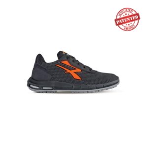 Upower Taurus Plus S ESD Calzado de Seguridad - Talla 38 - Puntera AirToe Aluminium, Sistema Antipinchazos, Alta Resistencia a la Abrasion, Suela PU/PU High Rebound, Proteccion S3S CI FO SR - Color Gris Oscuro/Naranja