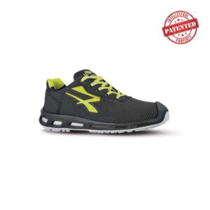 Upower Prime S ESD Calzado de Seguridad - Talla 38 - Puntera AirToe Aluminium, Antipinchazos, Alta Resistencia a la Abrasion, Suela Infinergy, Proteccion S3S CI FO SR - Color Gris Oscuro/Verde