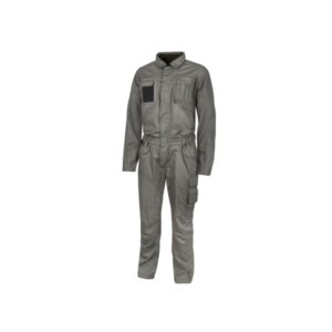 Upower Crisp Traje de Trabajo Resistente - Talla 44 - Comodidad y Funcionalidad, Cierre Central con Cremallera Bidireccional, Multiples Bolsillos, Puños Ajustables, Proteccion DPI1 - Color Gris Piedra