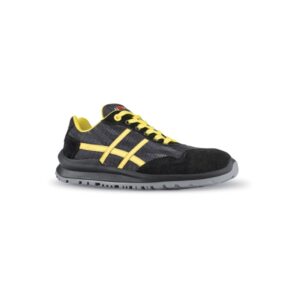 Upower Alex S Calzado de Seguridad Bajos - Talla 38 - Gamuza Ultra Transpirable, Puntal de Aluminio, Anti-Pinchazos, Antideslizante, Suela con Excelente Agarre, Proteccion S1PS FO SR - Color Gris/Amarillo