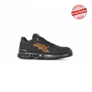 Upower Bruce S ESD Calzado de Seguridad Super Ligeros - Talla 35 - Nylon Transpirable, Proteccion Anti-Abrasion, Suela Antideslizante, Anti-Perforacion, Puntera AirToe Aluminium, S1PS FO SR - Color Gris/Naranja