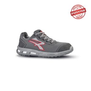 Upower Frequency S ESD Calzado de Seguridad - Talla 35 - Puntera AirToe Composite, Antipinchazos, Transpirable, Proteccion S1PS FO SR - Color Gris/Rojo
