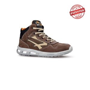 Upower Carter S ESD Calzado de Seguridad Altos - Talla 38 - Cuero Nubuck Resistente, Puntera de Aluminio, Hidrofugos, Antiarrugas, Suela Antideslizante, Proteccion S3S CI FO SR - Color Marron